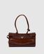 Женская сумка Prada Medium Leather Handbag Chocolate Premium re-126313 фото 1