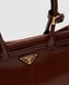Женская сумка Prada Medium Leather Handbag Chocolate Premium re-126313 фото 3