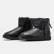 Женские зимние ботинки UGG Classic Mini Zip Black Leather Premium re-9582 фото 6