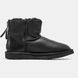 Женские зимние ботинки UGG Classic Mini Zip Black Leather Premium re-9582 фото 3