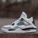 Зимові чоловічі та жіночі кросівки (хутро) Nike Air Jordan 4 White/Grey/Black re-8748 фото 1