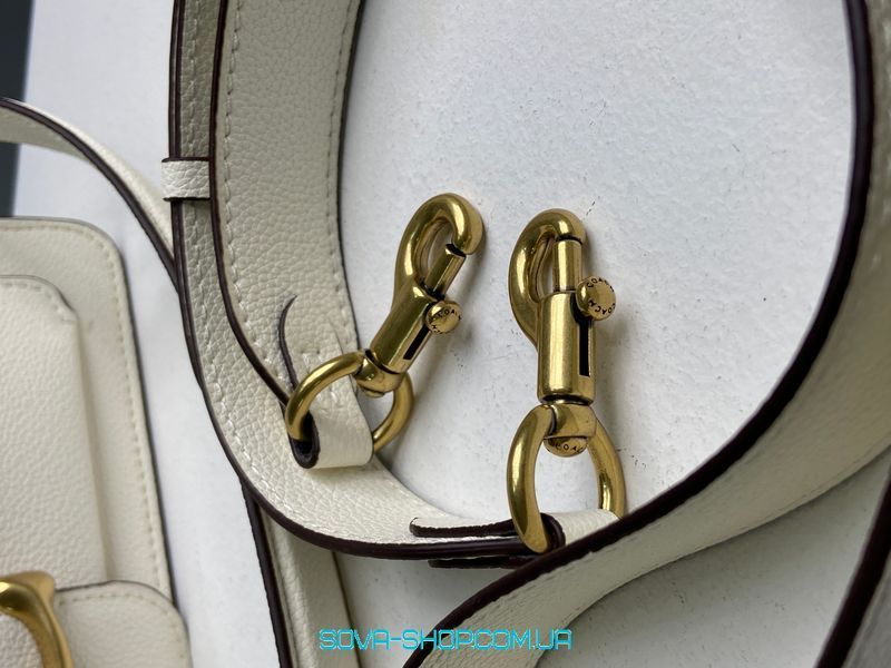 Жіноча сумка Coach Tabby Shoulder Bag 26 Brass/Chalk Premium фото