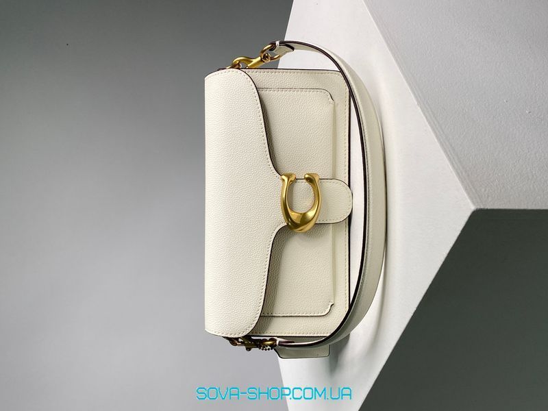 Жіноча сумка Coach Tabby Shoulder Bag 26 Brass/Chalk Premium фото